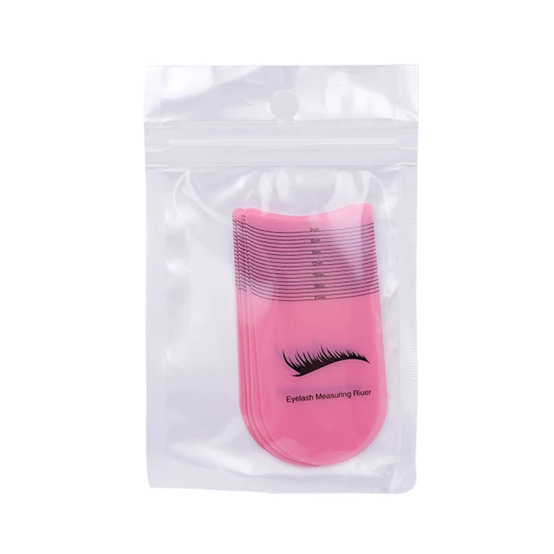 5/10PCS Eyelash Length Measuring Ruler Portable Eyebrow Soft Plastic Ruler Makeup Tool Eyelash Extension Growth Accessory
