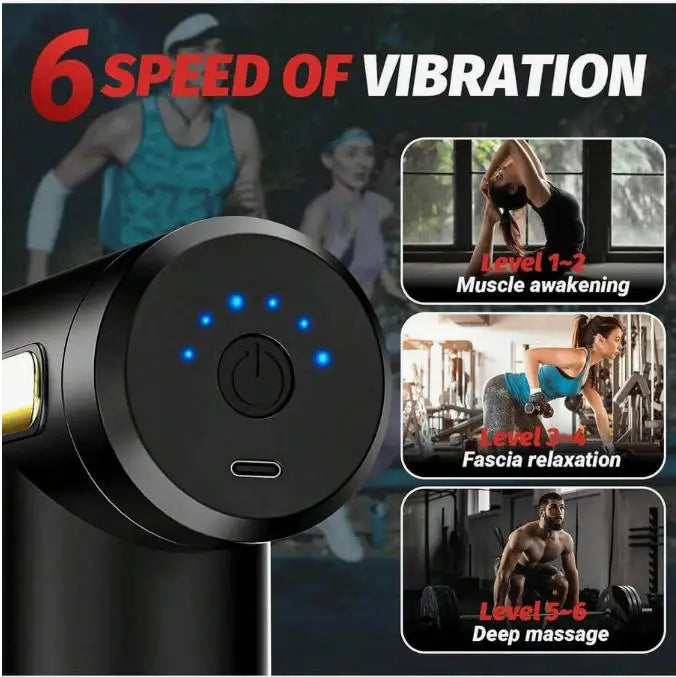 1pc Massage Gun, women toy ，Deep Tissue Muscle Handheld Percussion Massager For Body, Easy To Control,Back And Neck Pain, ,Ultra Compact Elegant Design, Powered By High Torque  men gifts