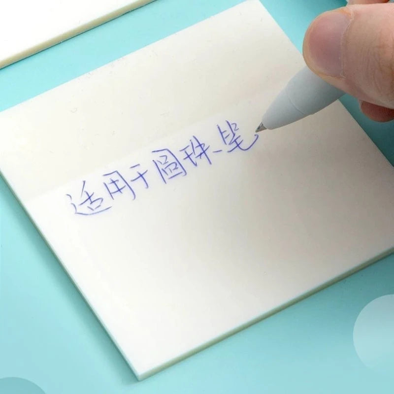 Waterproof PET Sticky Notes Transparent Creative Korean Ins Style Memo Pads for Study Office School Supplies