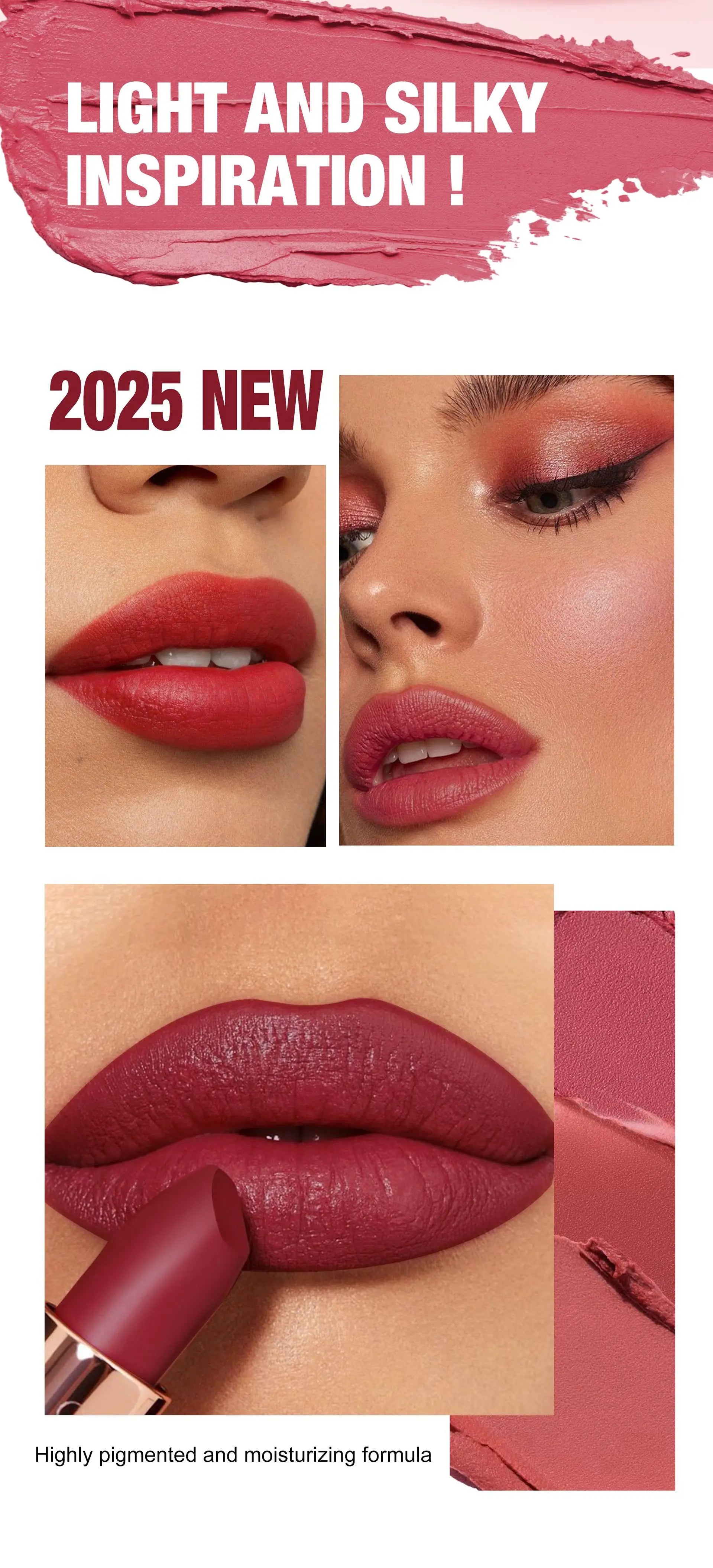 Velvet Lipstick Set Waterproof High Pigment Matte Moisturizing Non Fade Long Lasting Nude Red Lip Gloss Sexy Beauty Cosmetic