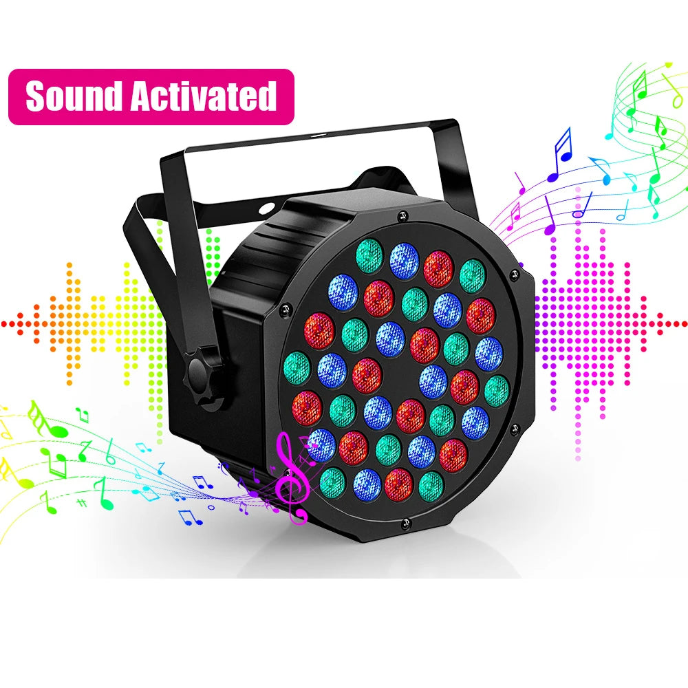 U'King 4PCS 36LED Par Light DMX512 RGB LED Uplights Battery Powered Uplighting Rechargeable Stage Light for DJ Disco KTV Party