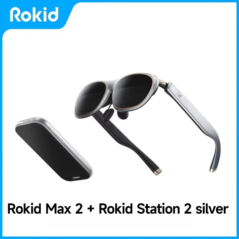 Rokid Max 2 Spatial AR Lite 300" Spatial Multi Screen 1920X1200 50°FoV Home Game Viewing Realtime Trans