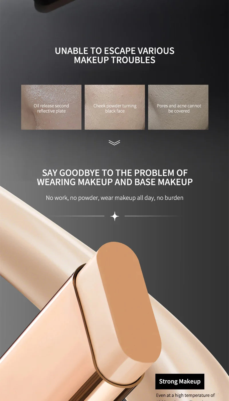 Base makeup foundation stick - Fully moisturizes and covers acne, eyes and stains, convenient for travel