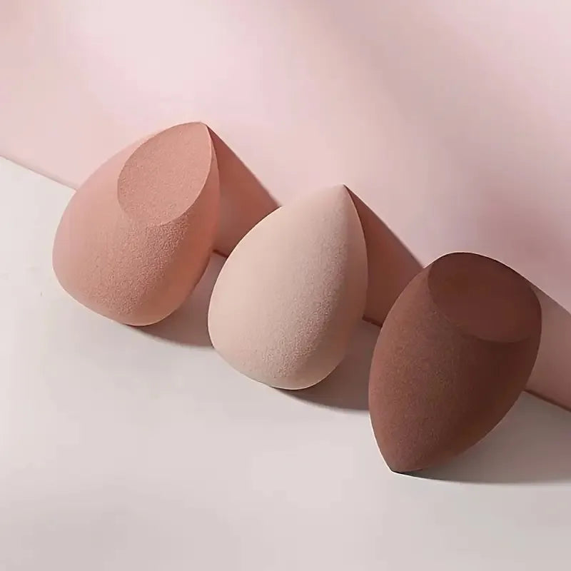 3-Pack Brown Makeup Sponges - Holiday SFX & Party Glam Essential for Costume & Evening Looks brochas maquillaje