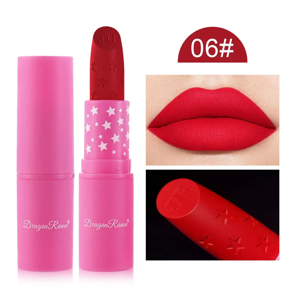 Nude Pink Lipstick Stick Waterproof Sexy Rose Red Velvet Matte Lipstick Lasting Non-stick Cup Lip Gloss Lips Makeup Cosmetics