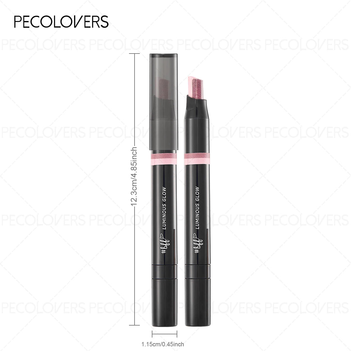 1PC Glitter Double Color Eyeshadow Stick Metallic Gradient Waterproof Two Tone Long Lasting Shimmer Shadow Pen 2 in 1 Eye Makeup