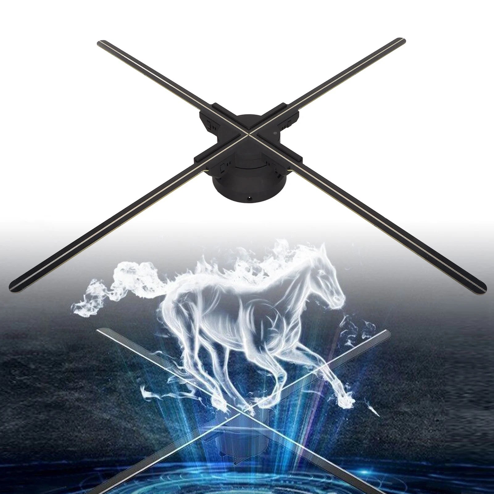 NEW 3D Hologram Fan Display 110‑240V 8G Memory Card APP Control 150° Editable Holographic Advertising Machine 1024x768P Store