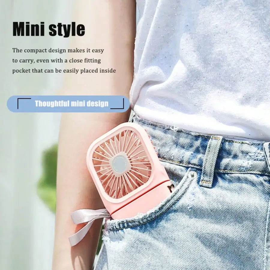 Fashionable Handheld Digital Neck Fan, USB Rechargeable, Mini Fan, Portable Fan, USB Power Bank Fast Charging Desktop Foldable Small Electric Fan, Ideal Companion For Hot Summer