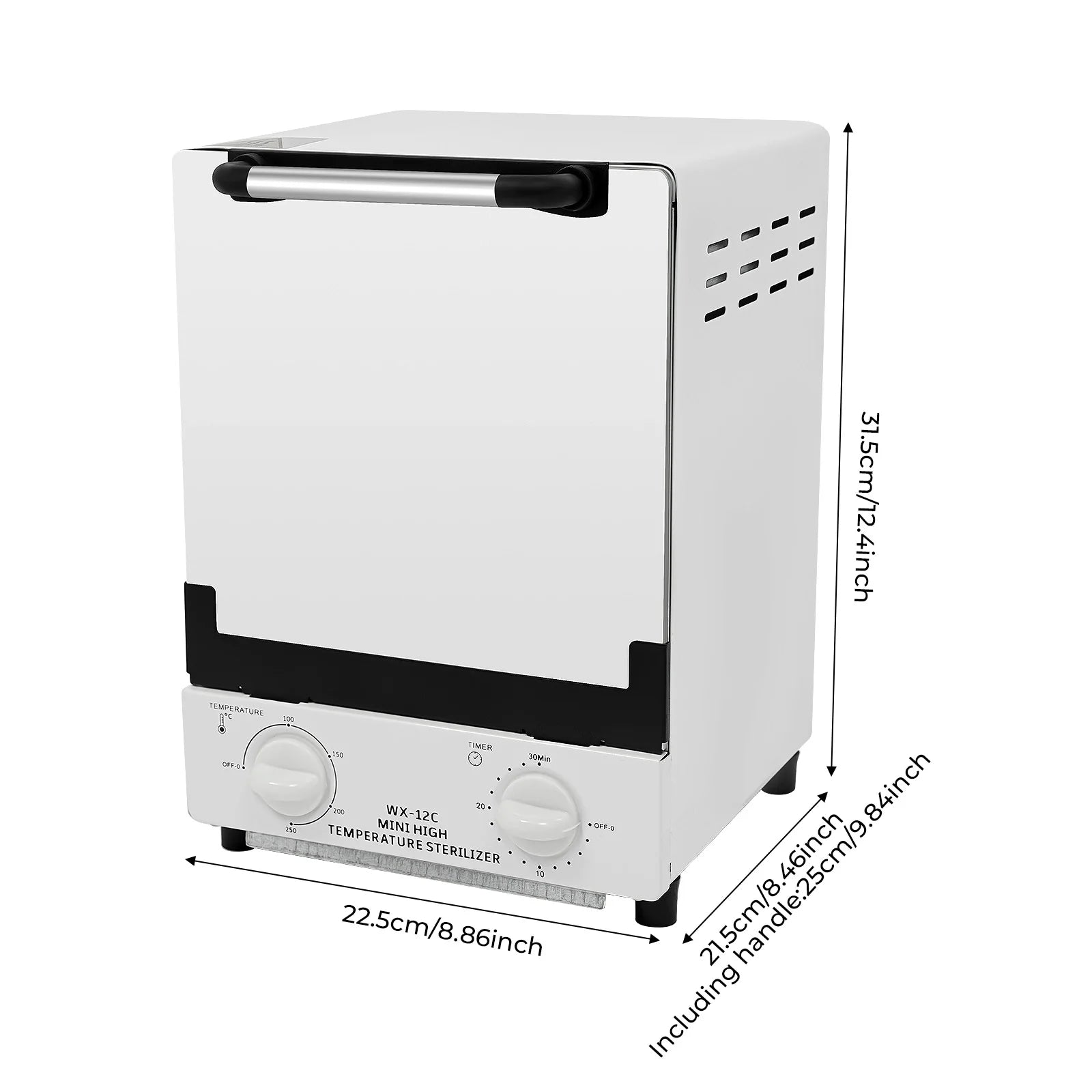 12L/10.9 Qt Sterilizer for Nail Tools, Nail Tool Cleaning Sterilizer Cabinet, Multi-Function High Temperature Sterilizer Cabinet
