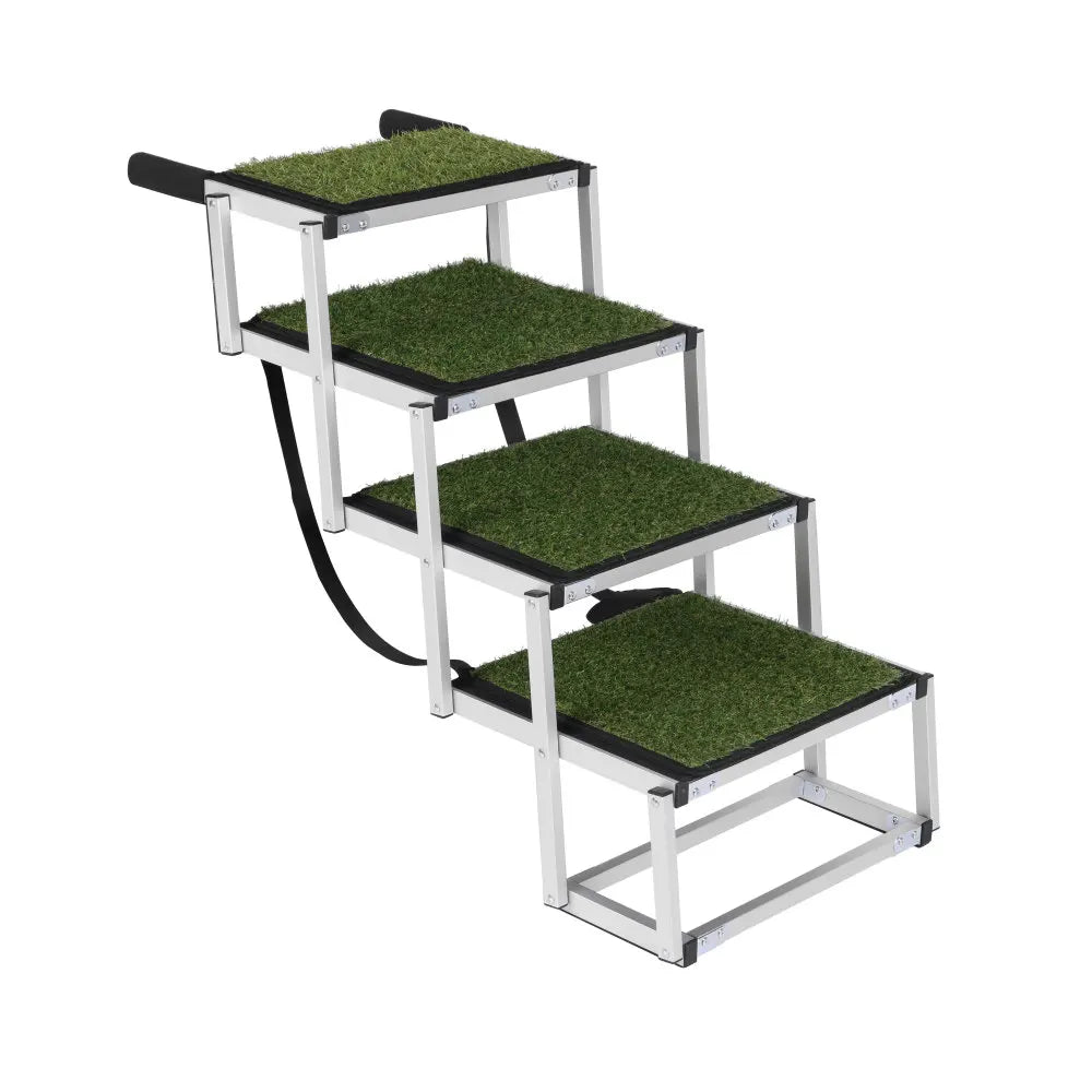 Foldable Dog Ramp Portable Pet Stairs Non Slip Reinforced Structure 250lbs Load Bearing for Large Dog Car SUV Truck Travel