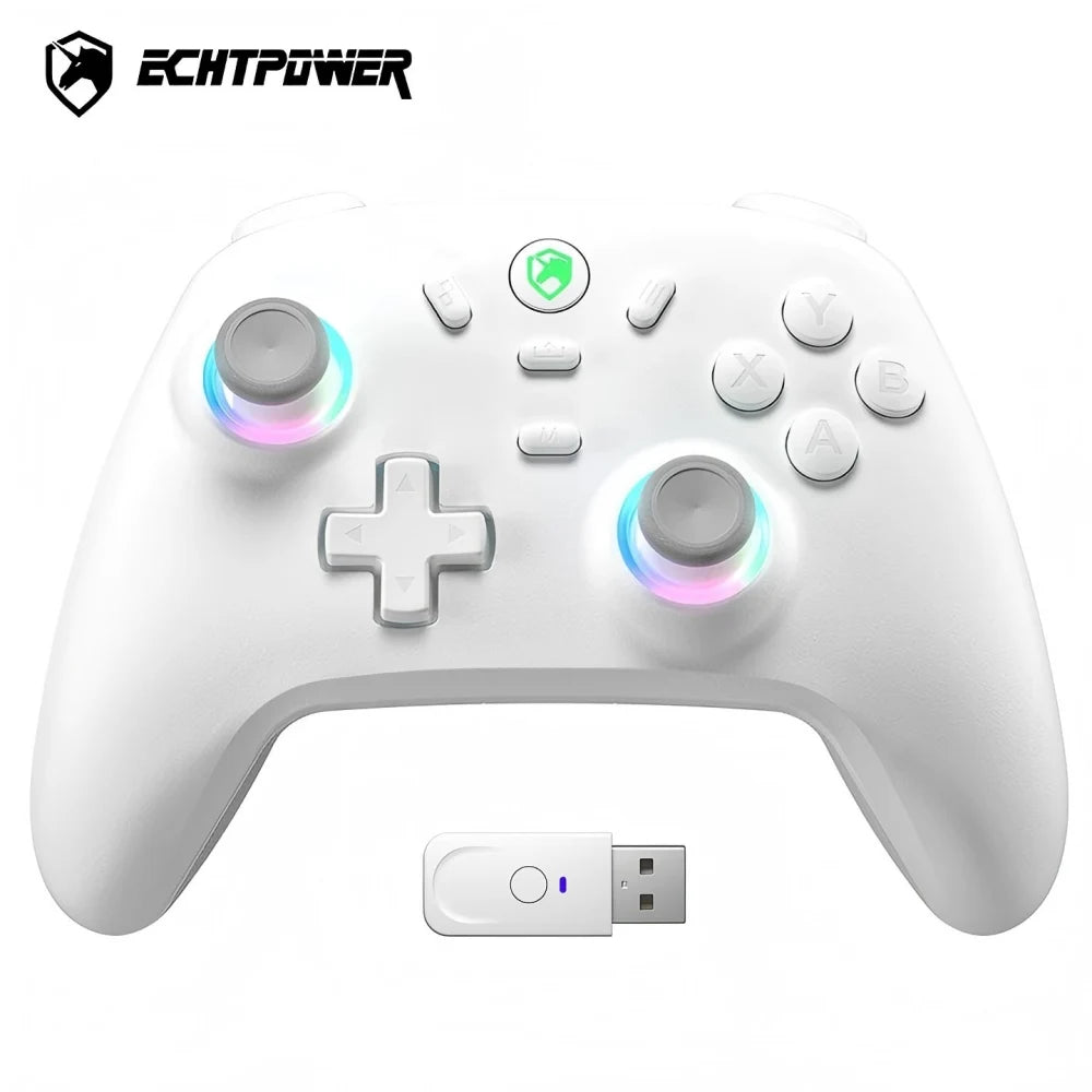 ECHTPower PC Game Controller with Hall Effect Joysticks (Zero Drift), Durable Hair Triggers & Adjustable Vibration – Wired Gamin