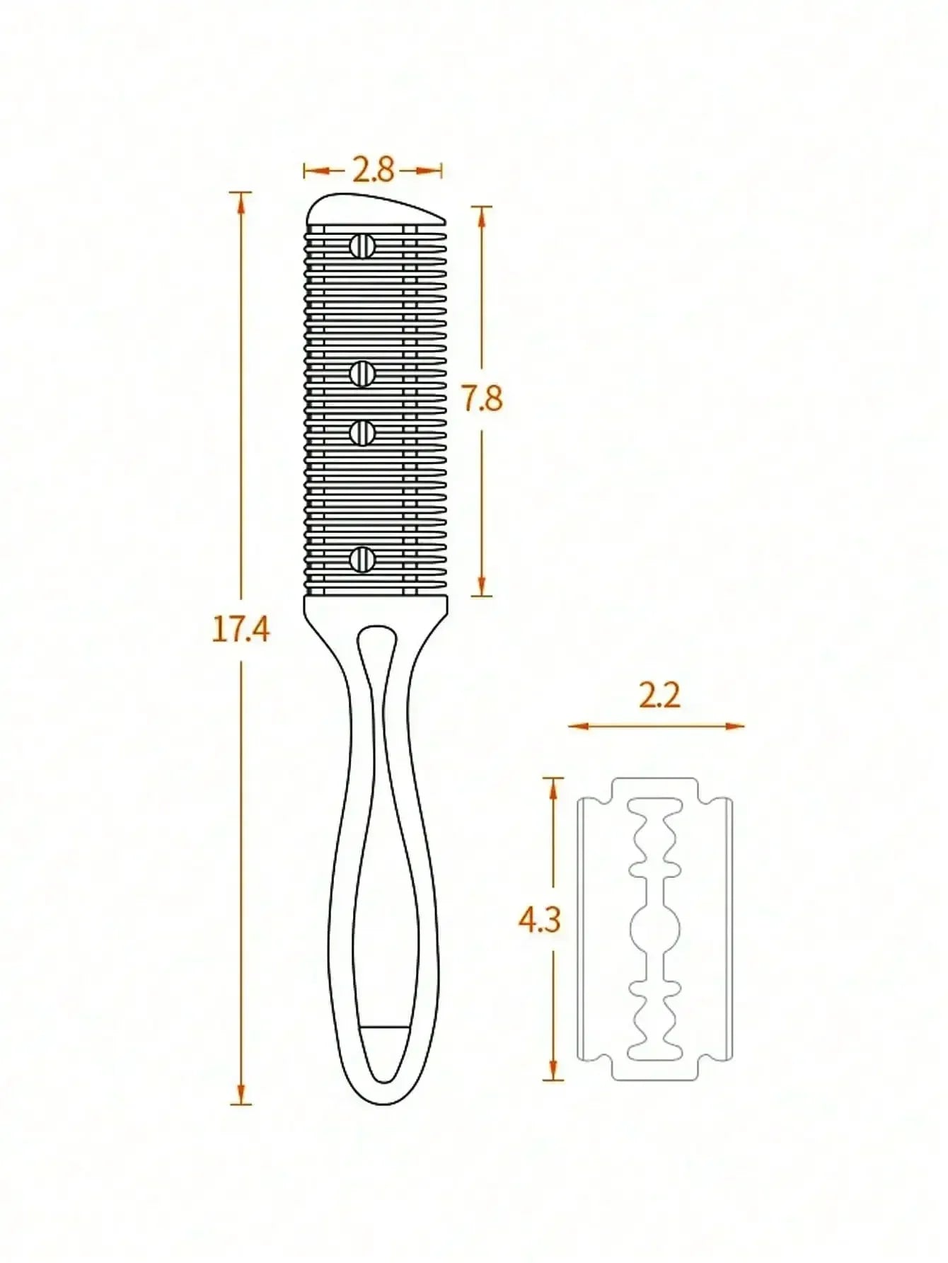 Double-Sided Double Blade Barber Comb, 1pc Thinning Razor Comb, Thinning Comb, Slim Hair Trimming Comb, With Thin