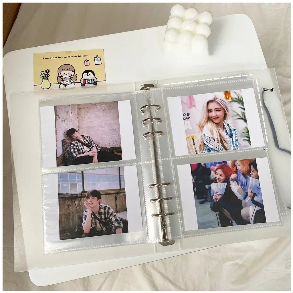 1-4 Grids A5 Kpop Photocards Sleeves Photo Album Page Protector High Definition Transparent Photo Album Photocard Binder포토카드 바인더