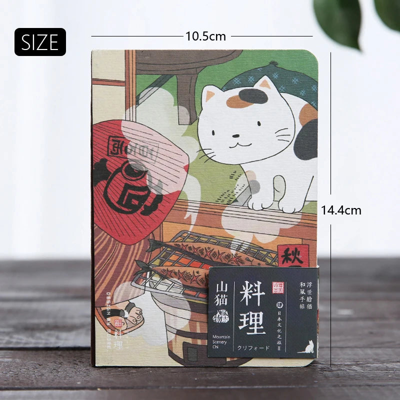 Creative Cartoon Cat Hardcover Notebook Planner Paper Diary Monthly Yearly Agenda Notepads School Student Planning Stationery