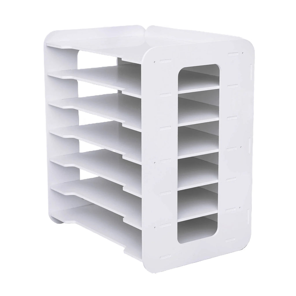 7-Layer File Organizer with PVC Material, Easy Assembly, Space-Saving Storage for Desk, Ideal for Home, Office, and School Use