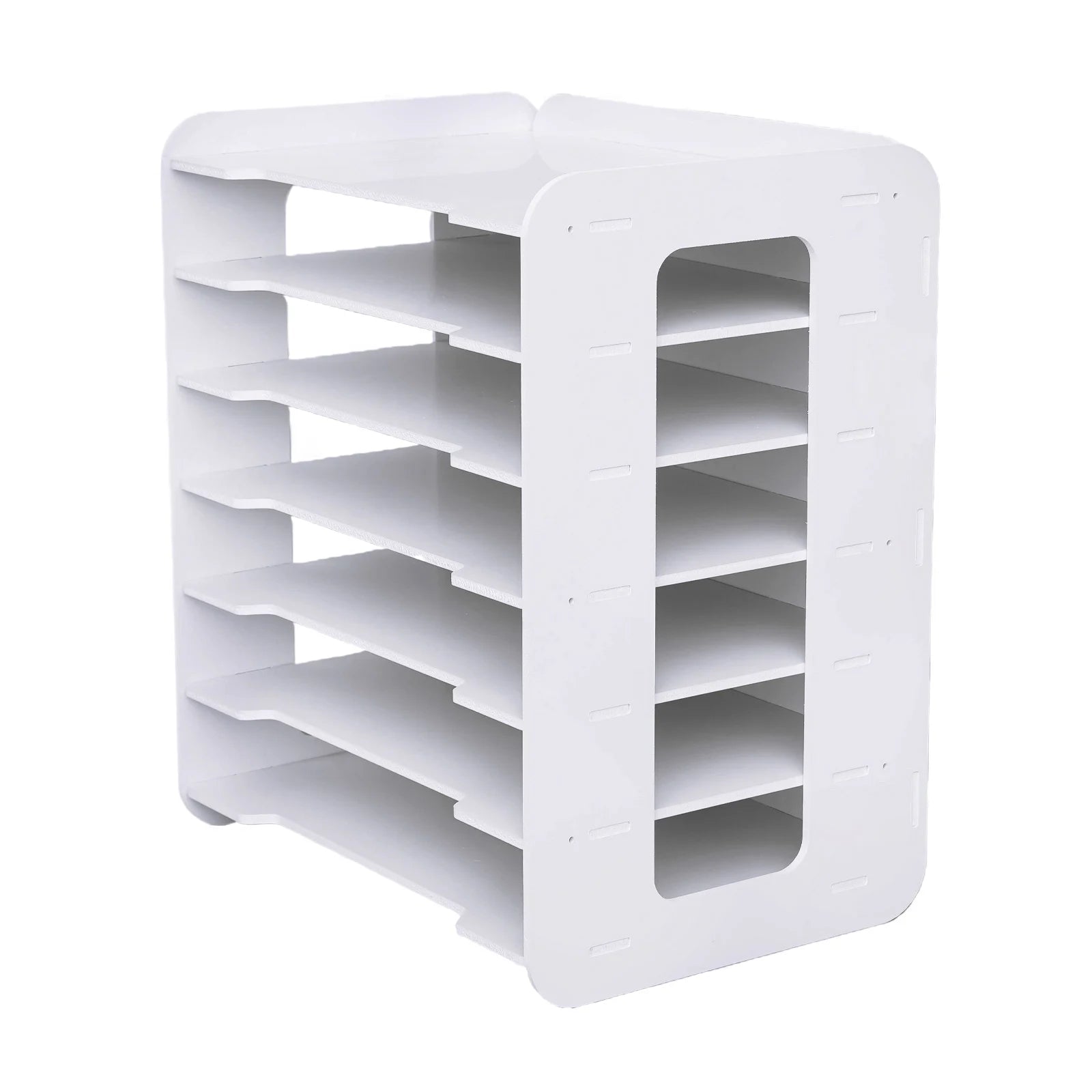 7-Layer File Organizer with PVC Material, Easy Assembly, Space-Saving Storage for Desk, Ideal for Home, Office, and School Use