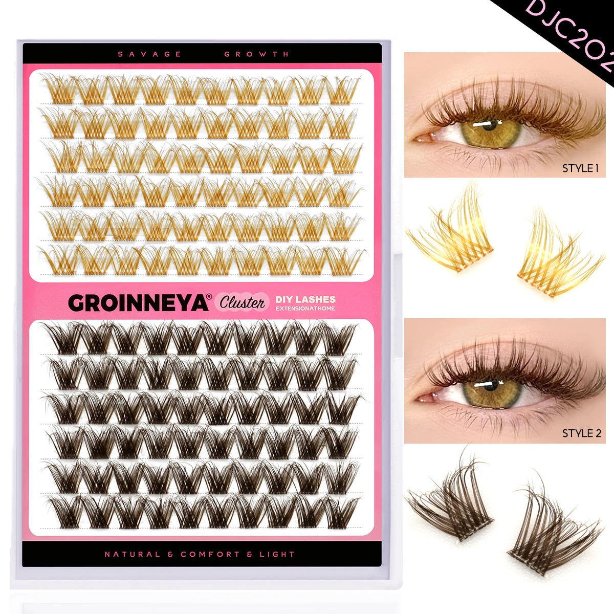Lash Clusters Set DIY Lashes Extension Kit Individual Eyelash Extension Kit Full Set Lashes Kit with Lash Bond and Seal Makeup