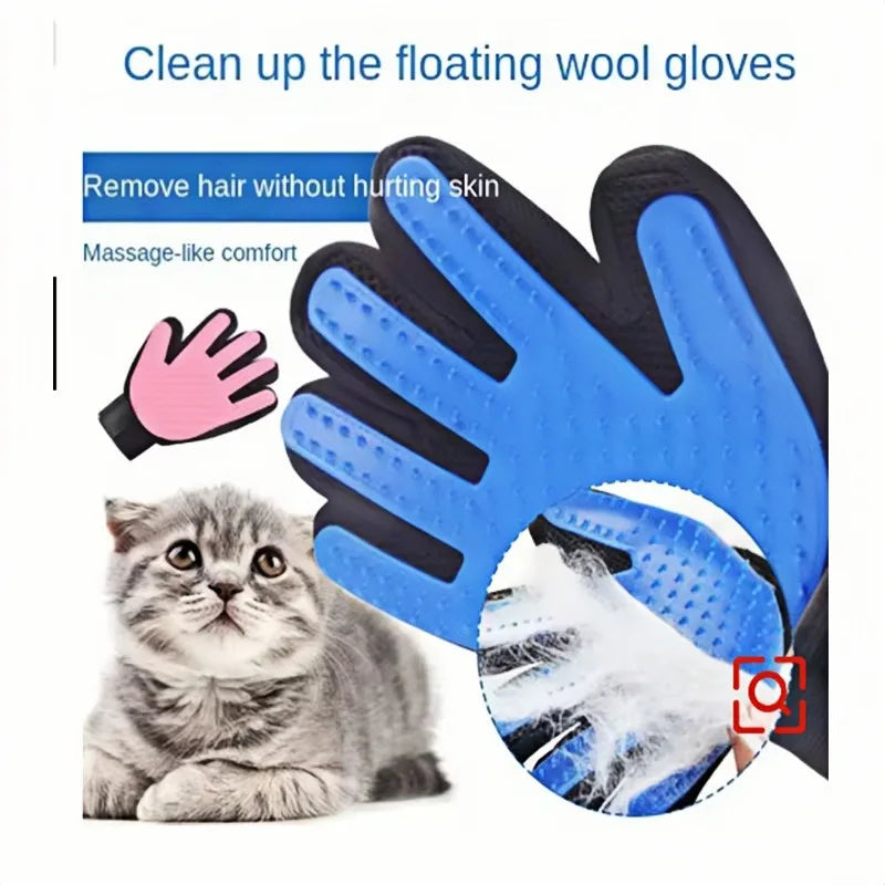 Pet Hair Glove Comb Pet Dog Cat Grooming Cleaning Glove Deshedding Hair Remover Massage Brush Animal Supplies Cat Accessories