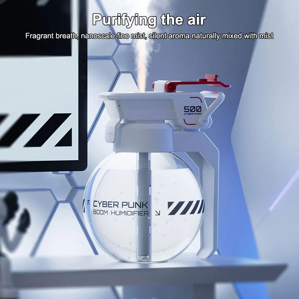 2025 Grenade Air Humidifier Cyberpunk Decorative Essential Oil Diffuser E-sports Desktop Aromatherapy Diffuser for Bedroom Home