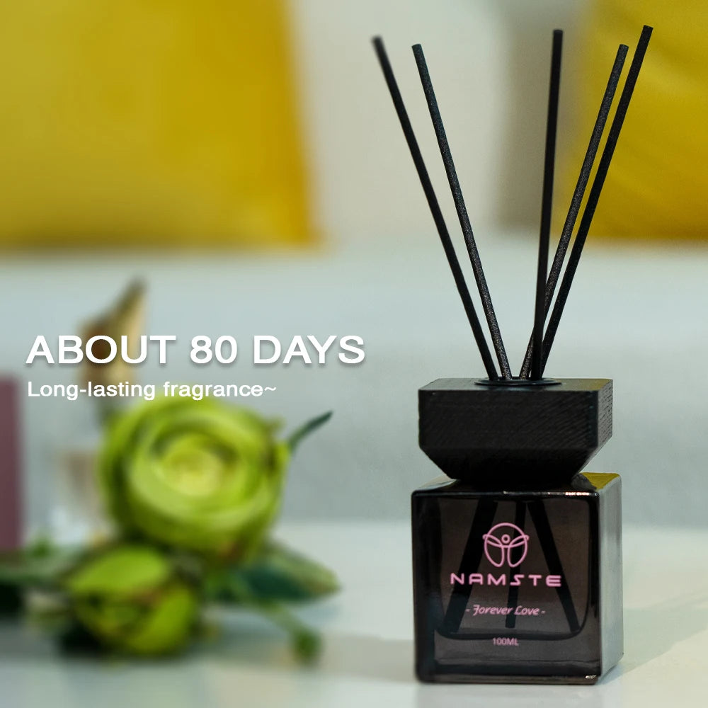 NAMSTE 100ML Reed Diffuser Stick Fragrance Oil Aromatherapy Flameless Hotel Home SPA Aromatherapy Air Freshener Fragrance Scent