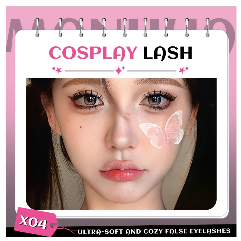 DINGSEN 5Pairs Lashes Fake Eyelashes Natural Long Manga Lashes Winged End Eye Elongated Eyelashes Fake Lashes Makeup