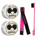 GOIPLE 30g Women Edge Control Wax Kit Non-Greasy Styling Gel Small Size Long Lasting Slick Flyaways Hairline Gel with Brush Kit