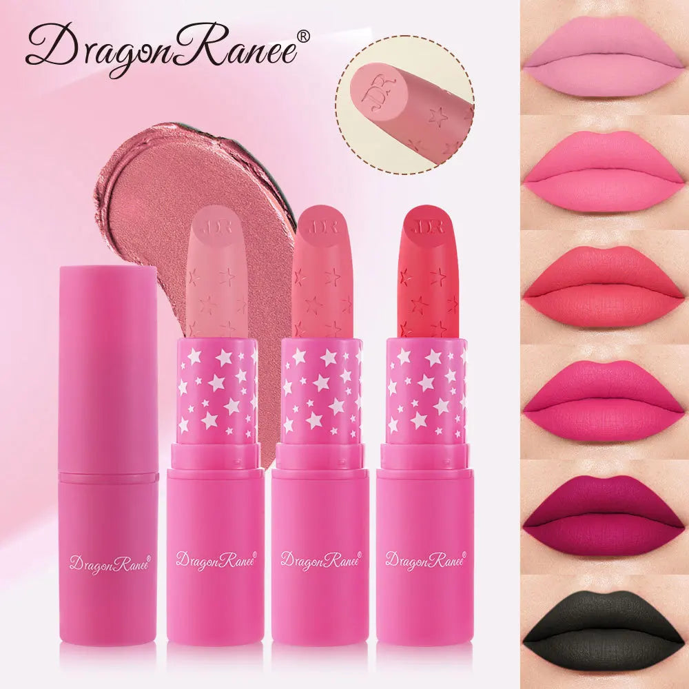 Nude Pink Lipstick Stick Waterproof Sexy Rose Red Velvet Matte Lipstick Lasting Non-stick Cup Lip Gloss Lips Makeup Cosmetics
