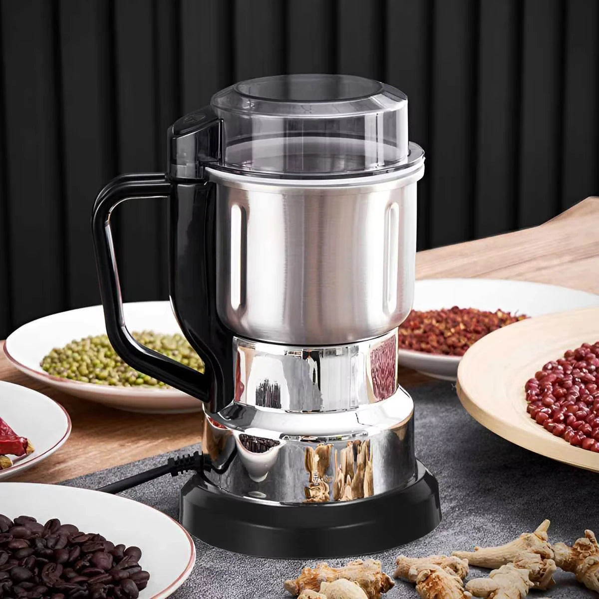 Multipurpose Electric Coffee Bean Grinding Tool Stainless Steel Milling Machine for Seeds Spices Herbs Nuts Coffee Grinder