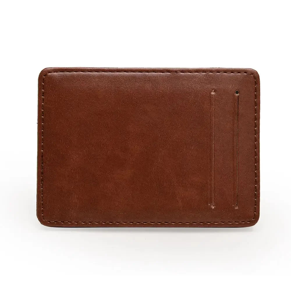 Multifunctional Card Sleeve Men's and Women's Genuine Leather Case Business ID Credit Card Wallet Holder  Pocket Organizer