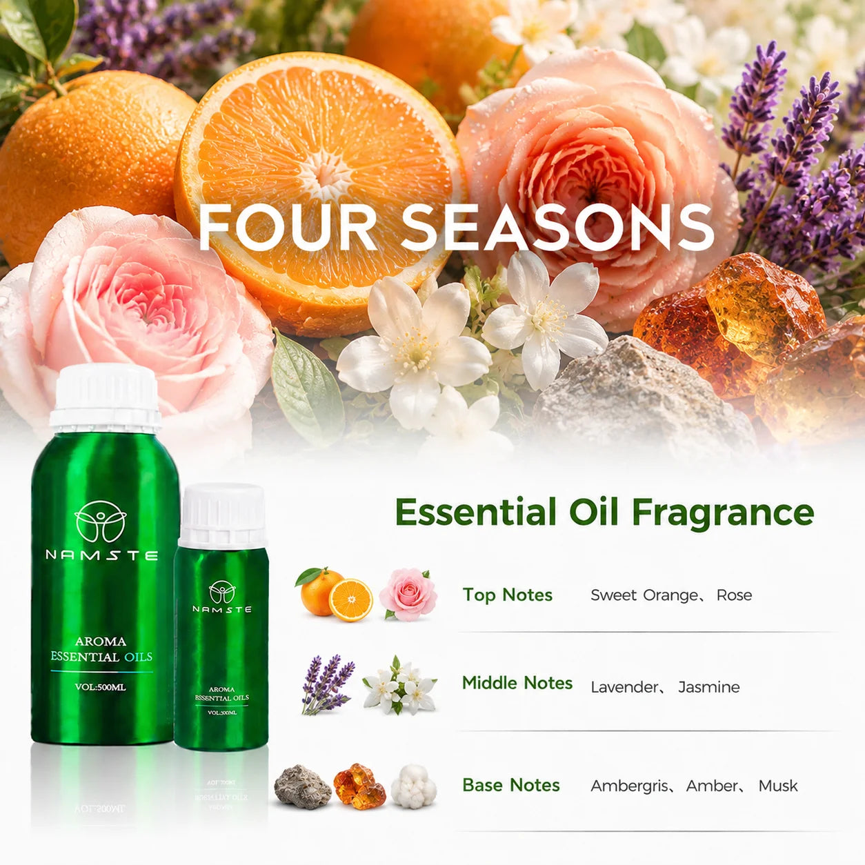 NAMSTE 100ML Perfume Hotel Essential Oil Home Air Freshener Pure Plant Essential Oil Hotel Room Fragrance Diffuser Air Purifier