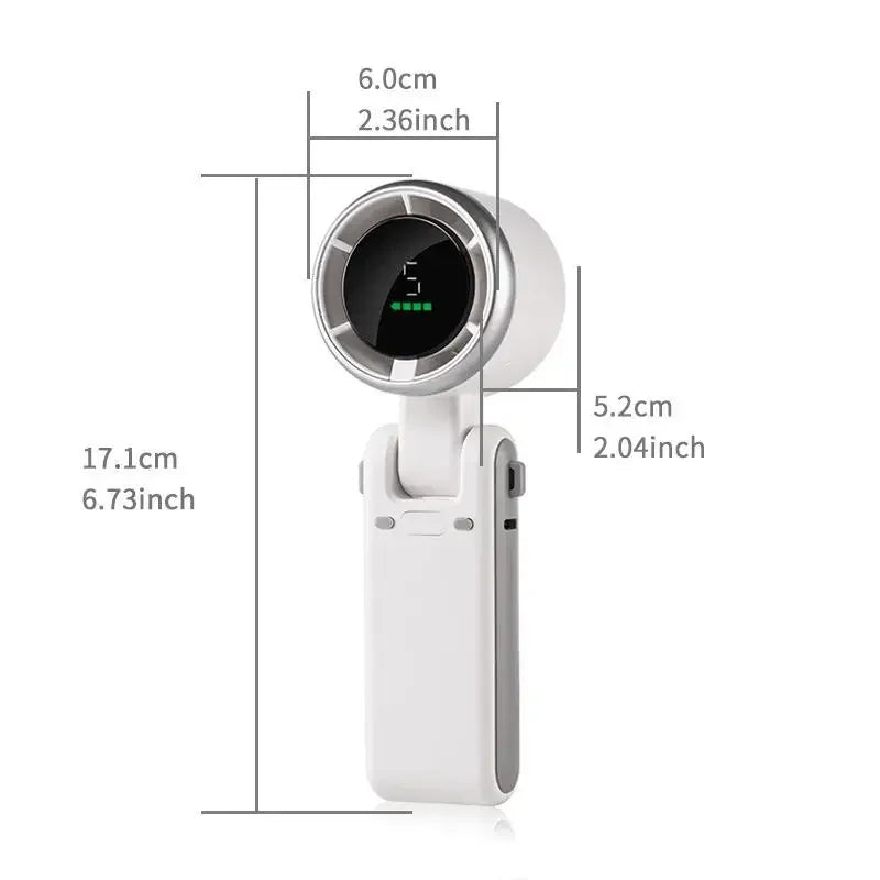 3-in-1 Fan, 5-speed, 3600mAh Rechargeable Lithium Battery, USB Charging, Travel Mini Fan