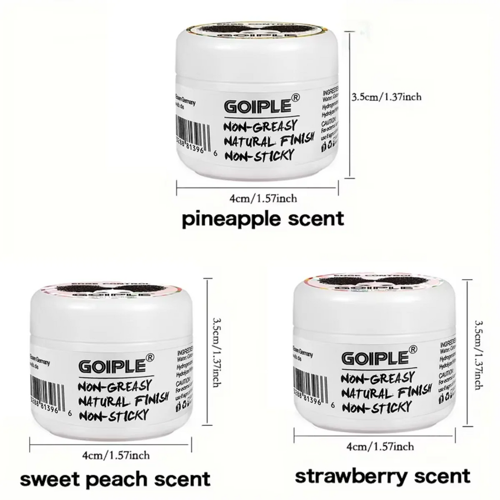 GOIPLE 30g Women Edge Control Wax Kit Non-Greasy Styling Gel Small Size Long Lasting Slick Flyaways Hairline Gel with Brush Kit