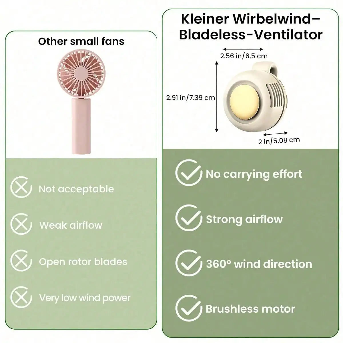 Portable Silent Mini Bladeless Electric Fan, Clip On Fan For Shirt, 3 Speeds Hands-Free Neck Fan,Suitable For Outdoor & Travel & Office, Travel Accessories, Gift