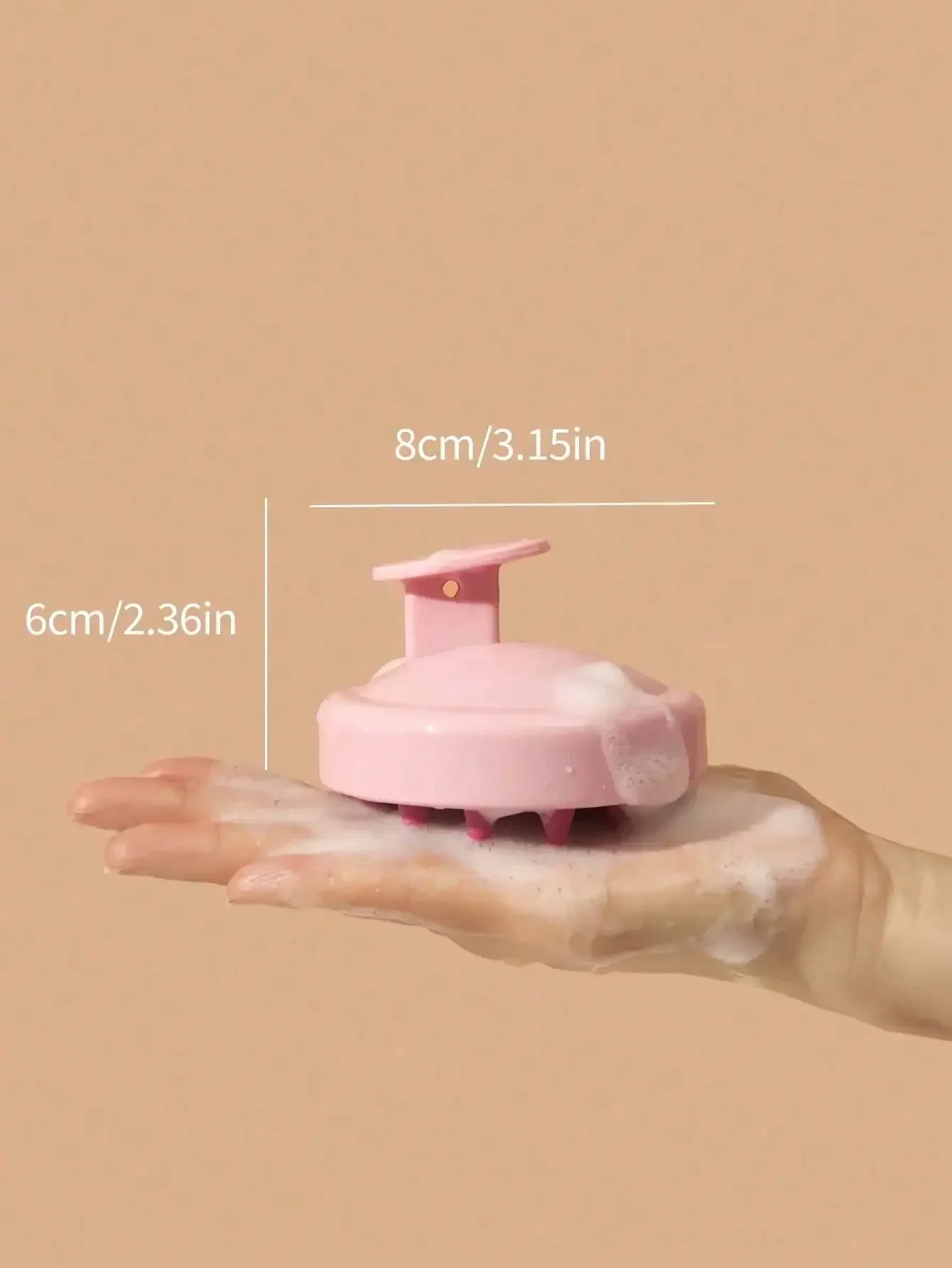 1pc Soft Silicone Scalp Massage Shampoo Brush, For Dry/Wet Hair (Curly/Straight) And All Hair Types, Bath Head Massage Comb. Can Be Used For Blow-Drying, Styling, Shampooing, Hair Care Massage. Portable And Easy To Clean, Sim