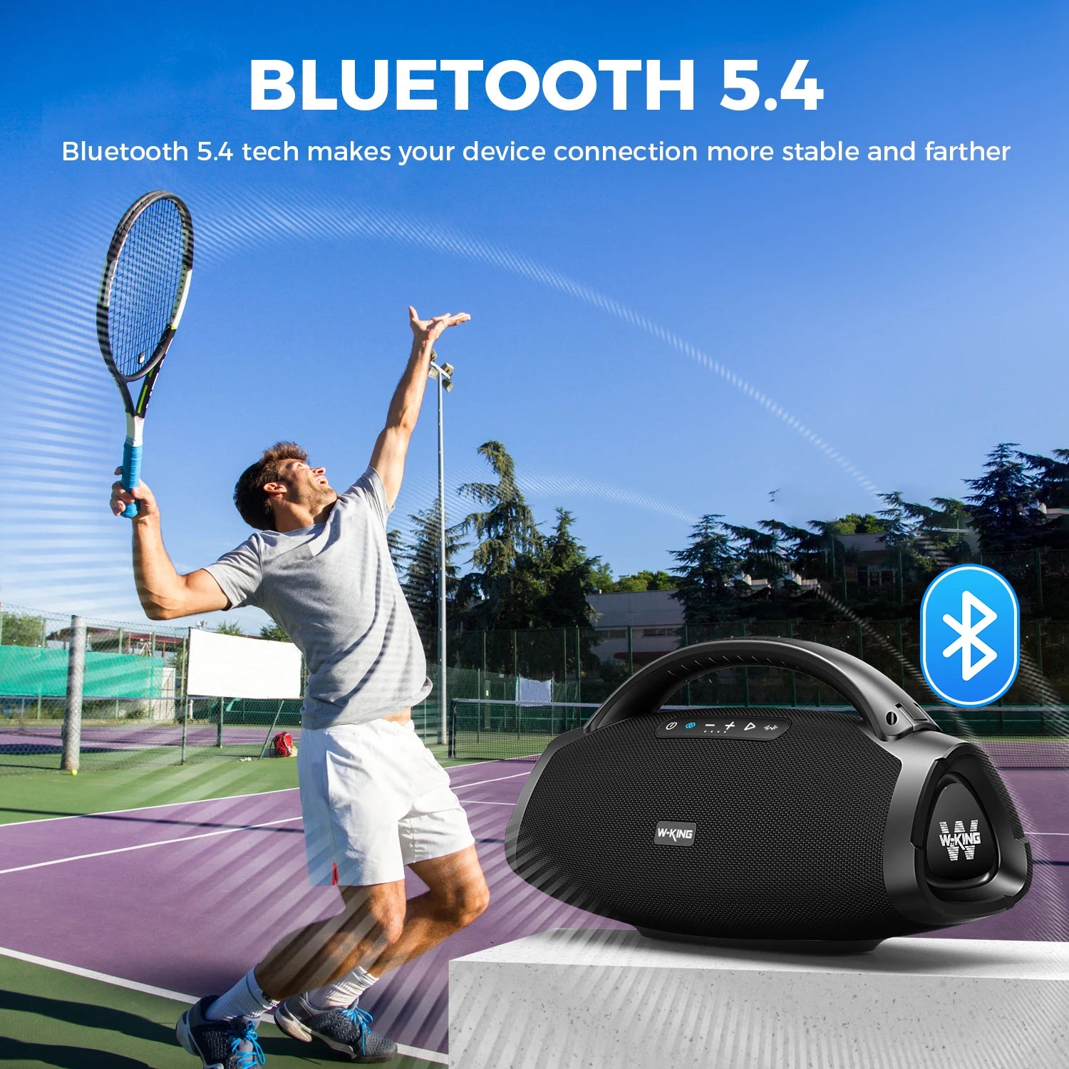 W-KING X20 200W RMS Portable Bluetooth Speakers, Massive Bass Party Boombox IPX7 Waterproof Speaker Large, Loud Outdoor Speaker