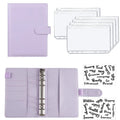 A6 PU Leather Budget Binder Notebook Cash Envelopes System Set With Binder Pockets for Money Budget Saving Bill Organizer