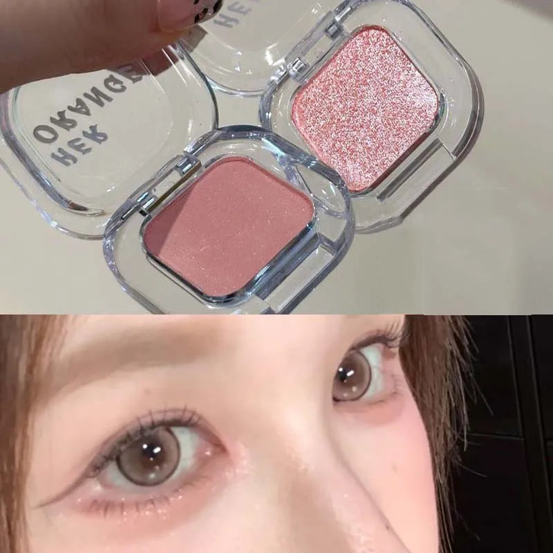 Mini Rose Brown Monochrome Eyeshadow Palette 9 Colors Glitter Pink Shadow Contouring Powder Pigment Eye Primer Beauty Makeup