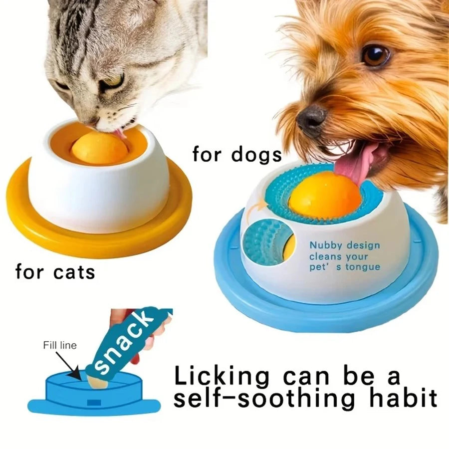Pet Lick Toy Slow Feeding Dispenser Interactive Enrichment Training Crate Accessory for Dog Cat Puppy
