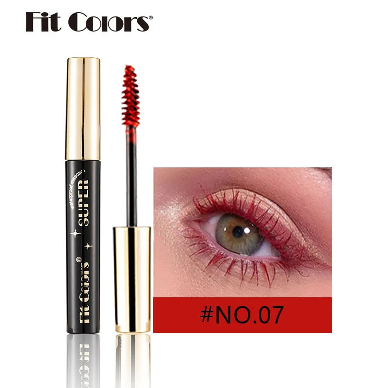 5D Silk Fiber Mascara Lash Color Mascara Waterproof 14 Colors 3D Mascara Eyelash Extension Thick Lengthening Eye Lashes Cosmetic