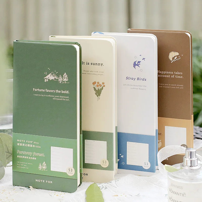 Weekly Record Book  Retro Slim Weekly Plan Book Notepad Cute Notebook Planner Office & School Supplies Note Book