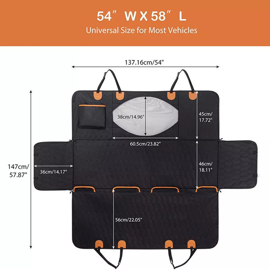 Car Dog Seat Cover for Back Seat Waterproof Auto Rear Pet Seat Protector Mat Nonslip Universal Safety Carrier For Outing Dogs