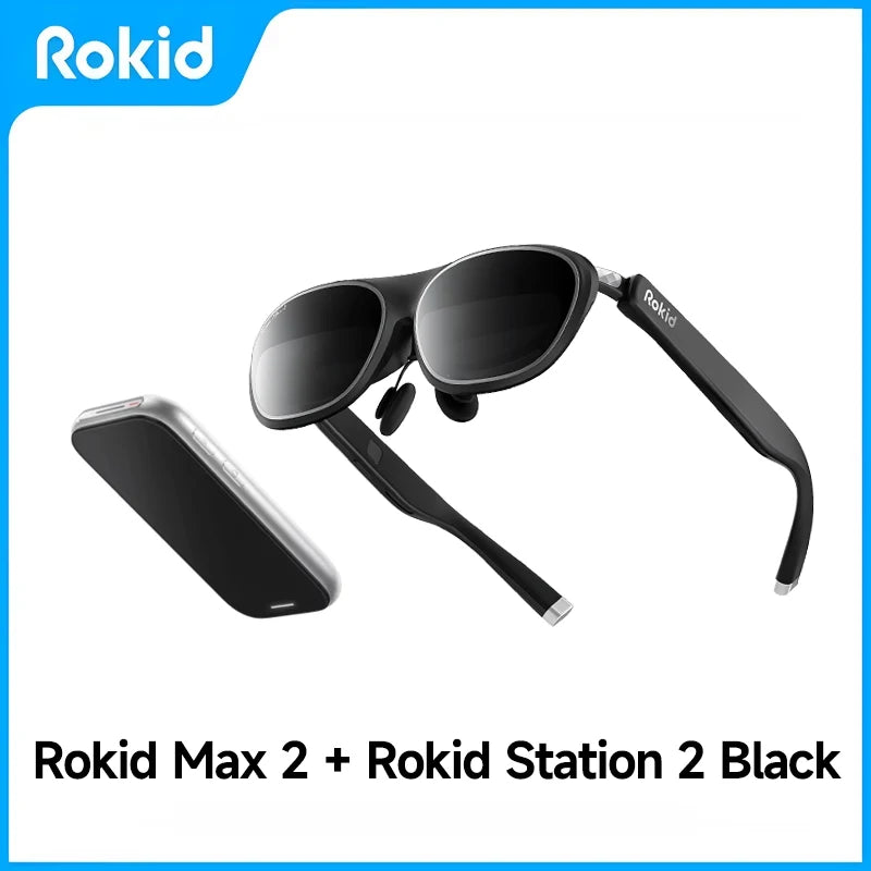 Rokid Max 2 Spatial AR Lite 300" Spatial Multi Screen 1920X1200 50°FoV Home Game Viewing Realtime Trans