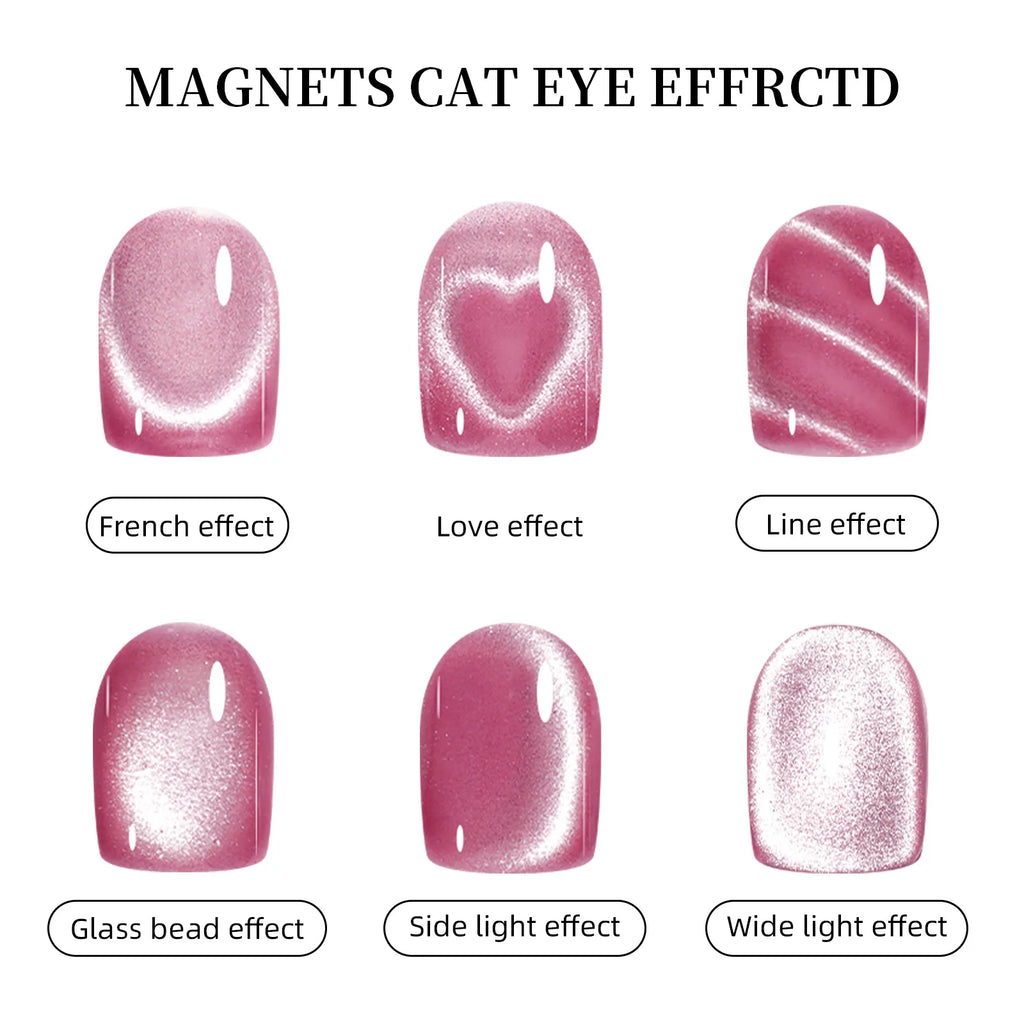 Multi Shape 3 In 1 Cat Eye Magnet Pen Heart Moon Snake French Double Line 1Pc For Magnetic Gel Professional Salon DIY Nail Art Supply