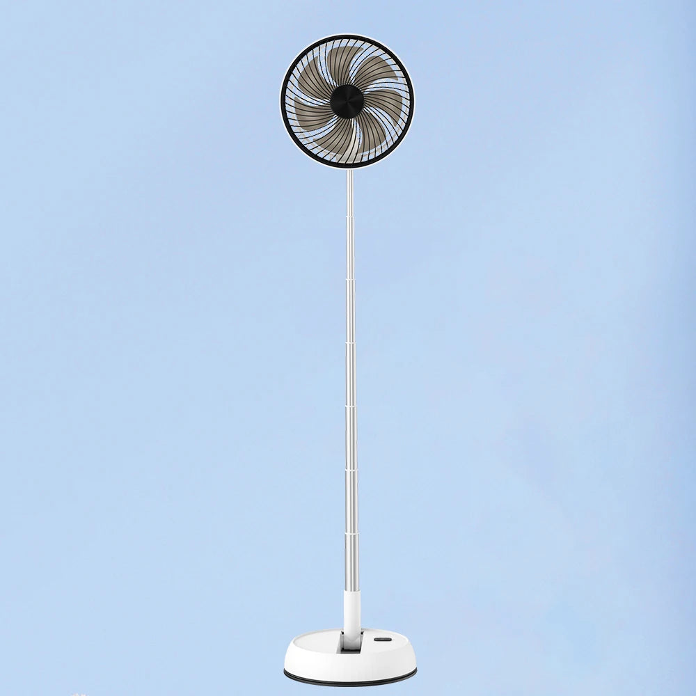 Outdoor folding telescopic fan remote control office automatic shaking desktop fan convenient and quiet USB charging fan 7200mAh