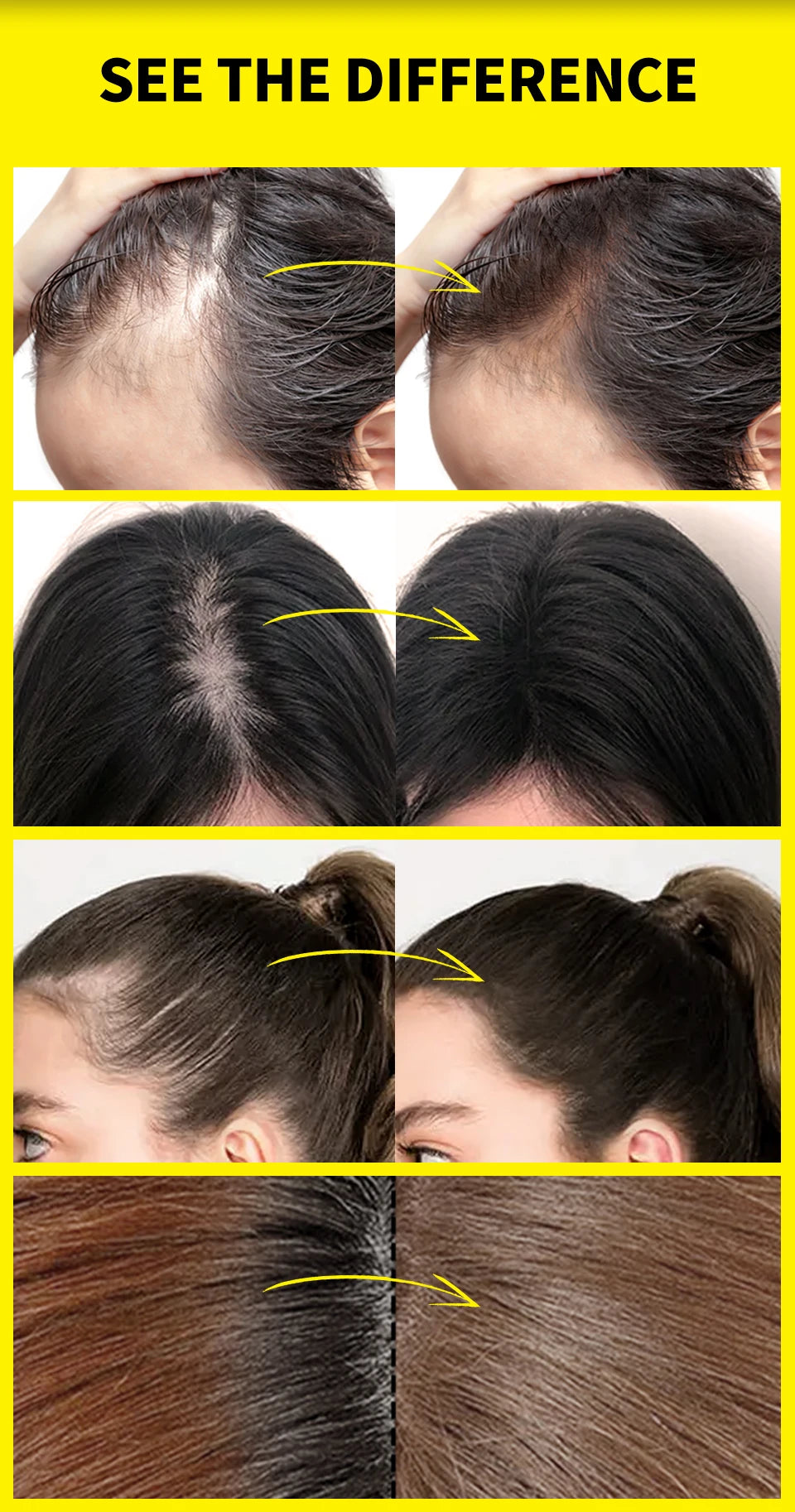 10g SEVICH Hairline Powder Hair Root Cover Up Waterproof Instant Modified Repair Hair Shadow Powder Makeup Hair Concealer 5color