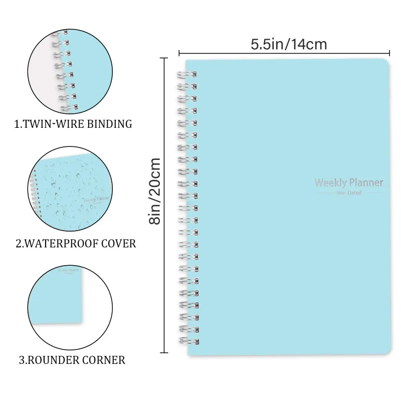 2025 Weekly Planner Agenda Notepad A5 Notebook 52 Weekly Planner Schedule Stationery School Office Supplies Stationery