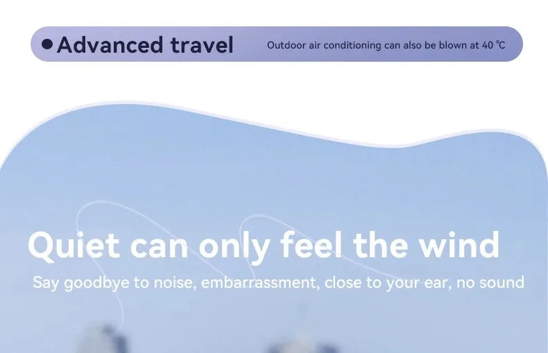 N90 Neck Fan Semiconductor Cooling 5-Speed Bladeless Wearable Fan USB Rechargeable Portable Outdoor Travel Camping
