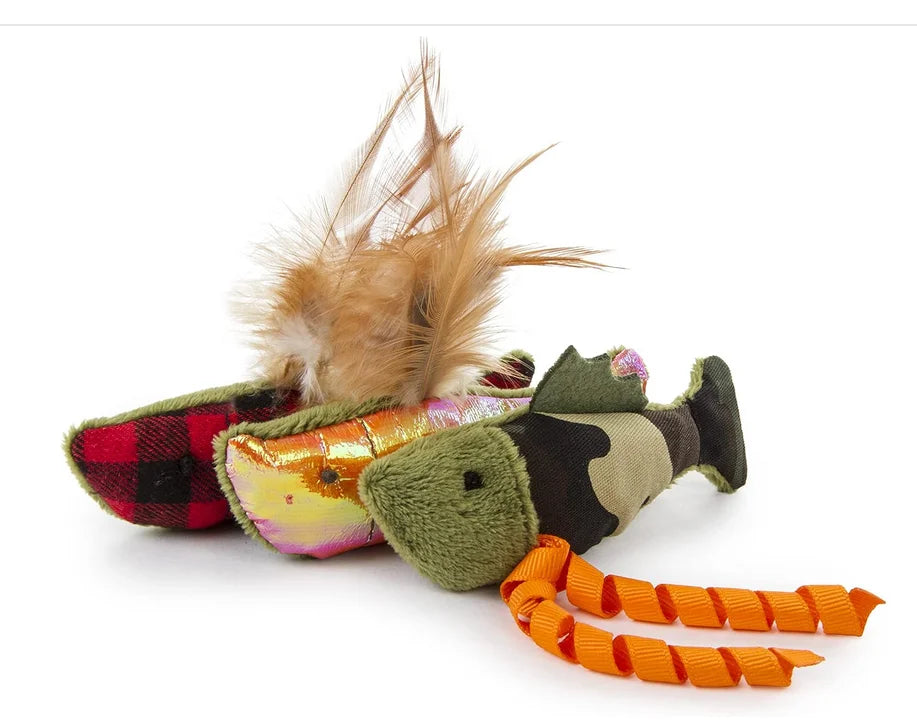 3 Count Fish Friends Crinkle Catnip Cat Toys - Multi Color 3 Count