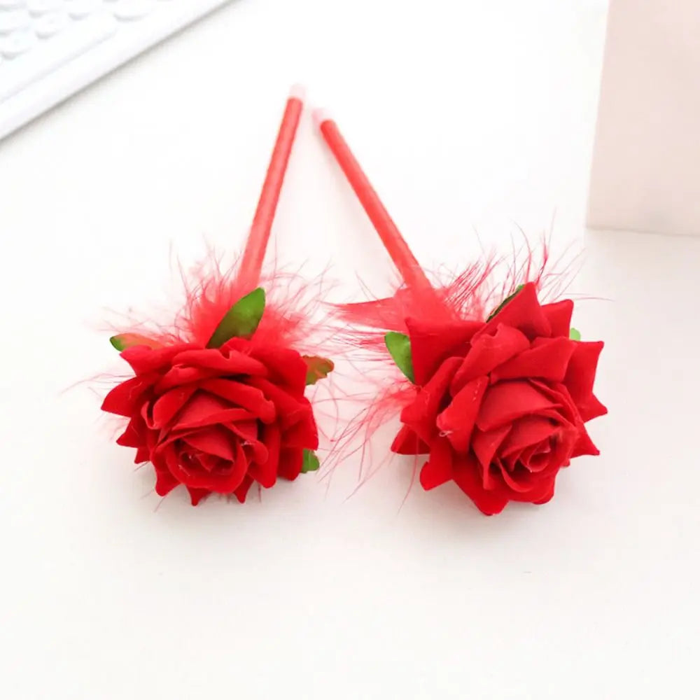 Cute Kawaii Rose Flower Ballpoint Pen Office School Supplies Stationery Creative Sweet Pretty Lovely Pen