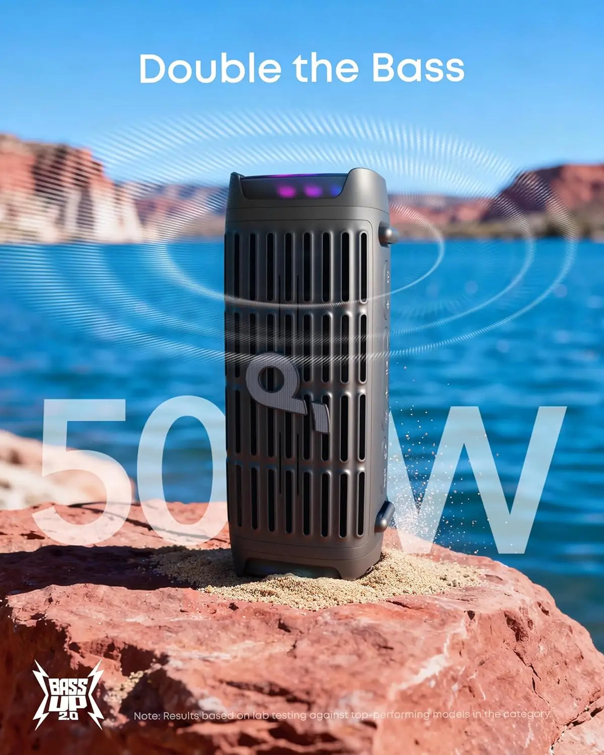 Soundcore Boom 3i by Anker, Compact Outdoor Speaker, IP68 Waterproof, Floating Playback, Saltwater-Resistant  (Refurbished)